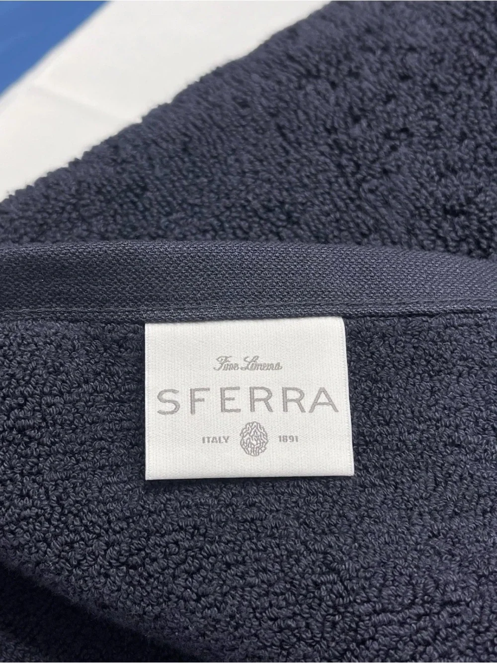 SFERRA Bello Black Bath Tub Mat Soft Absorbent Combed Cotton 20x35